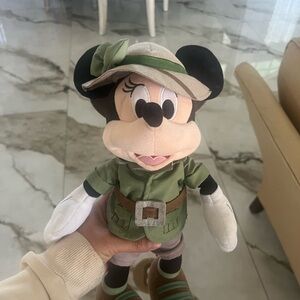 Disney Explorer Minnie Mouse Plush in Green and Brown